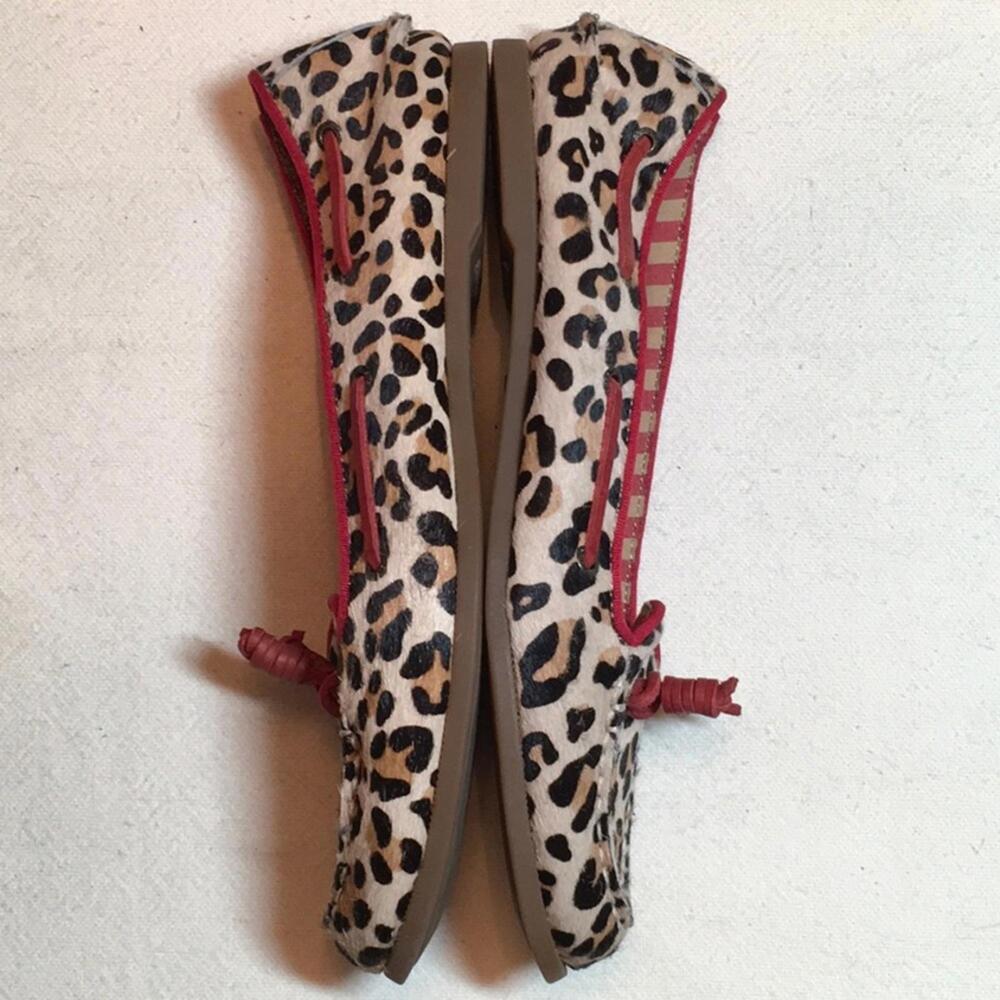 🍁Sperry leather Top-sider animal print slip on shoes size 7 - Picture 5 of 8
